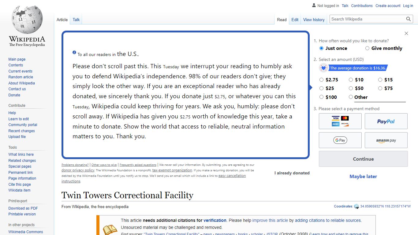 Twin Towers Correctional Facility - Wikipedia